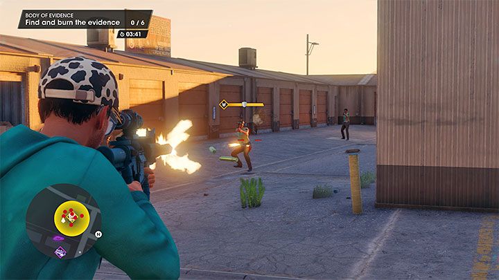 Załączy się licznik upływu czasu - musicie zdążyć z odnalezieniem i spaleniem 6 garażów z dowodami - Saints Row 2022: Corpus delicti (Body of Evidence) - solucja, opis przejścia - Saints Row - poradnik do gry