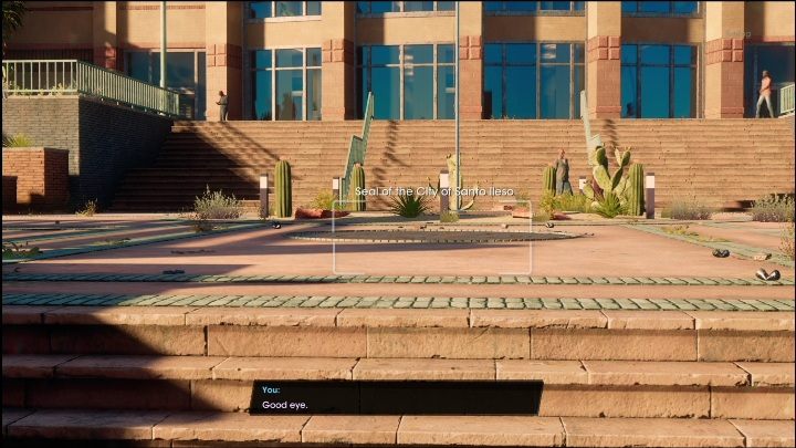 Aby dostać 450 XP wystarczy wejść po schodach i zrobić zdjęcie wyrytym napisom znajdującym się zaraz pod flagą - Saints Row: Odkrycia (Zachodnie Stare Miasto) - lista i opisy aktywności - Saints Row - poradnik do gry