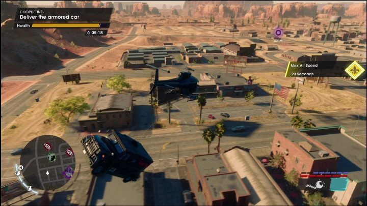 W trakcie wykonywania zadania musicie dolecieć helikopterem w wyznaczone miejsce - Saints Row 2022: Skoki na boku (Wschodnie Stare Miasto) - lista, opisy aktywności - Saints Row - poradnik do gry