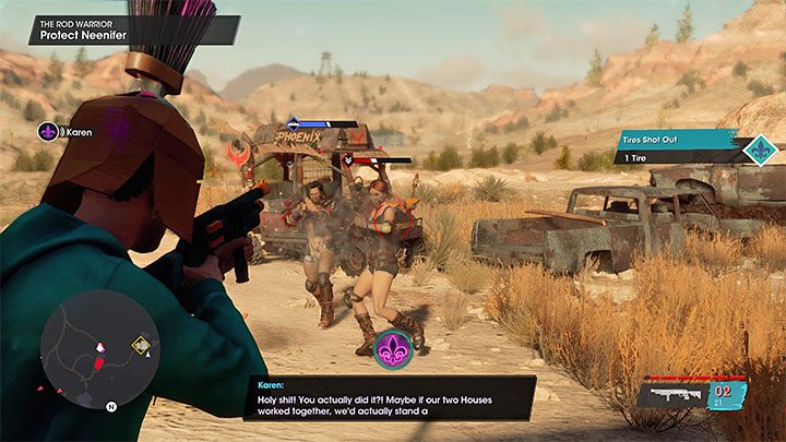 Musicie ochraniać towarzyszkę podczas gdy będzie zajęta konstruowaniem Bowelroda - Saints Row 2022: Jeździec biesa (The Rod Warrior) - solucja, opis przejścia - Saints Row - poradnik do gry