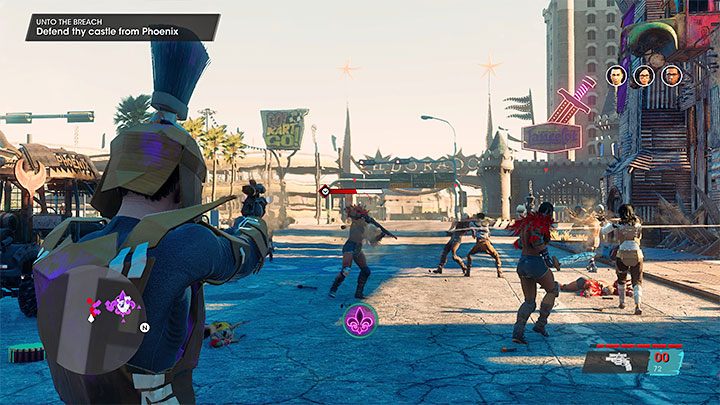 Przystąpcie do atakowania przeciwników z okolicy - możecie używać walki wręcz, eliminacji, broni białej oraz (najlepszy pomysł) broni palnej - Saints Row 2022: Do wyłomu (Unto the Breach) - solucja, opis przejścia - Saints Row - poradnik do gry