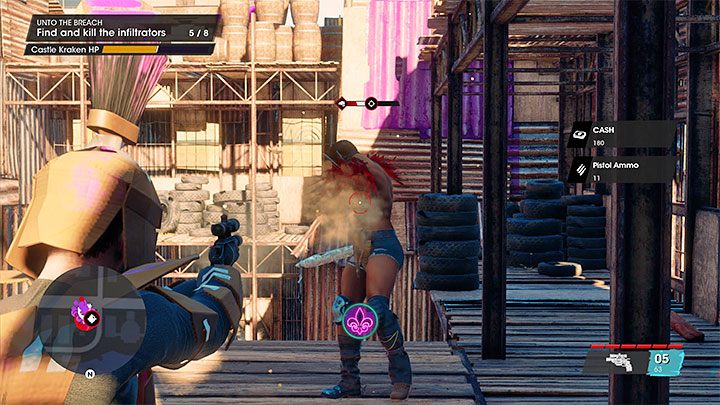 Przed Wami trudniejszy cel misji - musicie wyeliminować 8 infiltratów z terenu warowni zanim dojdzie do jej zniszczenia, tzn - Saints Row 2022: Do wyłomu (Unto the Breach) - solucja, opis przejścia - Saints Row - poradnik do gry