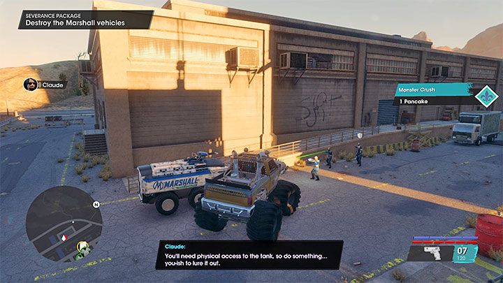 Ukradnijcie jeden z monster trucków, bo pojazd ten przyda się Wam już za kilka chwil - Saints Row 2022: Pakiet na odchodne (Severance Package) - solucja, opis przejścia - Saints Row - poradnik do gry