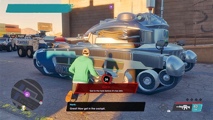 Musicie niszczyć wrogie maszyny do momentu pojawienia się wrogiego czołgu - Saints Row 2022: Pakiet na odchodne (Severance Package) - solucja, opis przejścia - Saints Row - poradnik do gry