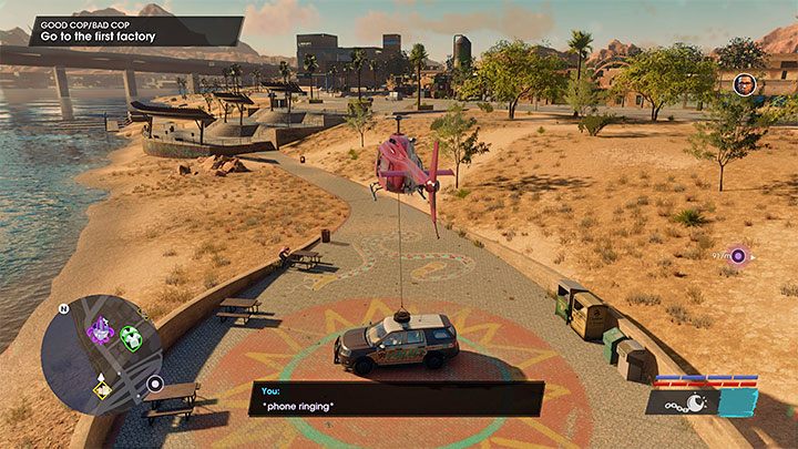 Rozpocznijcie przelot do oznaczonego miejsca - Saints Row 2022: Dobry glina / Zły glina (Good Cop/Bad Cop) - solucja, opis przejścia - Saints Row - poradnik do gry