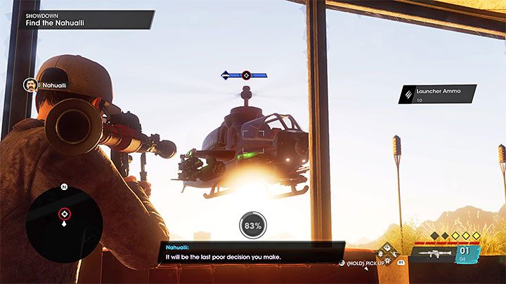 W drugiej części konfrontacji Nahualli będzie używał śmigłowca bojowego - Saints Row 2022: Ostateczna rozgrywka (Showdown) - solucja, opis przejścia, finałowy boss - Saints Row - poradnik do gry