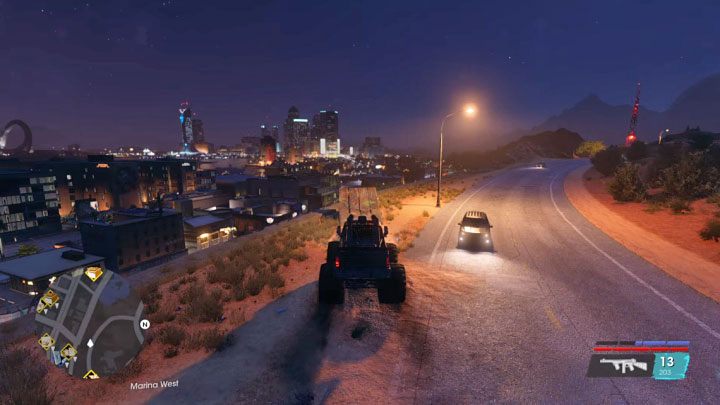 W pokazanym miejscu znajdziecie kilka skoczni, m - Saints Row: Trofeum Kręciołki (The Spins) - jak zdobyć? - Saints Row - poradnik do gry