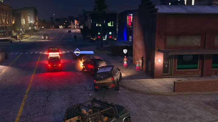 Zacznijcie holować przyczepione auto i rozglądajcie się na radarze za kropkami, które symbolizują członków wrogich gangów - Saints Row: Trofeum Stalowa kula (Wrecking Ball) - jak zdobyć? - Saints Row - poradnik do gry