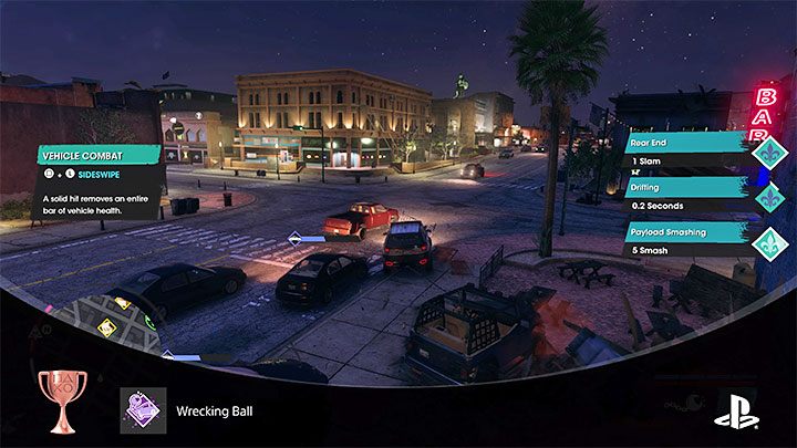 Po zlokalizowaniu dowolnej grupy przeciwników podejdźcie do nich i doprowadźcie do tego żeby holowany pojazd uderzył w któregoś z wrogów z dużą siłą - Saints Row: Trofeum Stalowa kula (Wrecking Ball) - jak zdobyć? - Saints Row - poradnik do gry