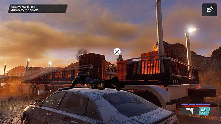 Gra po chwili pozwoli Wam wdrapać się na dach pojazdu (przytrzymanie Trójkąta / Y na padzie) - Saints Row: Obserwuj i melduj (Observe and Report) - solucja, opis przejścia - Saints Row - poradnik do gry