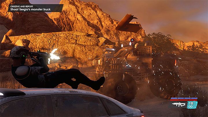 Po jednym ze skoków obejrzycie scenkę przerywnikową i pojawi się Sergio używający monster trucka - Saints Row: Obserwuj i melduj (Observe and Report) - solucja, opis przejścia - Saints Row - poradnik do gry