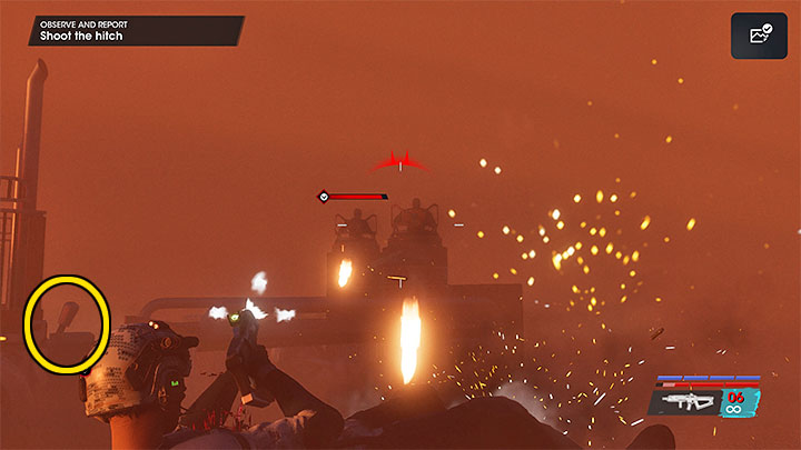 W pewnym momencie znajdziecie się obok naczepy ze stanowiskami maszynowymi - Saints Row: Obserwuj i melduj (Observe and Report) - solucja, opis przejścia - Saints Row - poradnik do gry