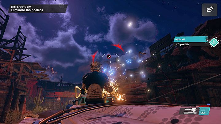 W dalszej części przejazdu APC zatrzyma się i musicie zająć miejsce na pokładzie jego stanowiska maszynowego - Saints Row: Pierwszy, k****, dzień (First F#@!ing Day) - solucja, opis przejścia - Saints Row - poradnik do gry