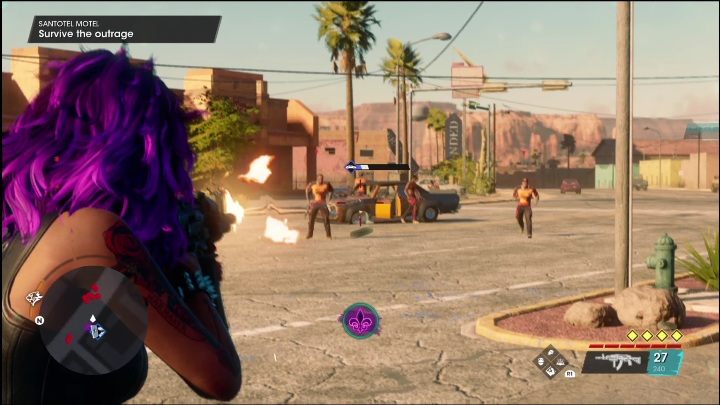 Każda broń może być używana zarówno z biodra, jak i po celowaniu - Saints Row 2022: Walka - uniki, ataki specjalne i regeneracja zdrowia - Saints Row - poradnik do gry