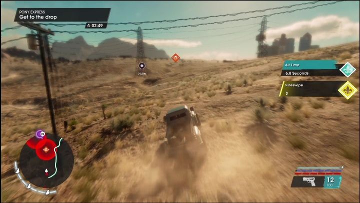 W południowo centralnej części lokacji dotrzecie do zleceniodawcy, który potrzebuje Waszej pomocy - Saints Row 2022: Skoki na boku (Południowe Pustkowia) - lista i opisy aktywności - Saints Row - poradnik do gry