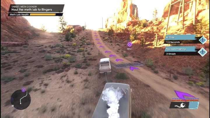 Na parkingu poza miastem znajdziecie przyczepę, z której leci dym - Saints Row 2022: Meth Cookery - jak wykonać? - Saints Row - poradnik do gry