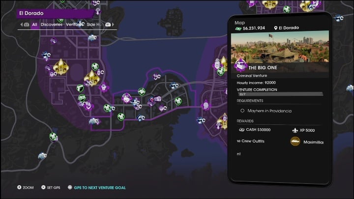 Aby The Big One powstało na mapie miasta, musicie wyznaczyć jego miejsce na mapie przedsiębiorstw - Saints Row: The Big One - opis przedsięwzięcia - Saints Row - poradnik do gry
