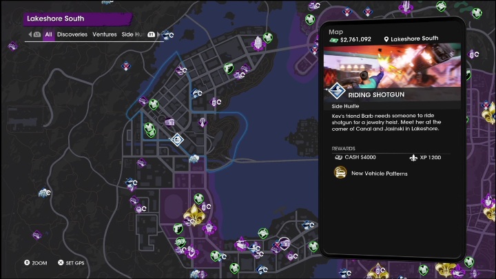 Nagrody za wykonanie aktywności pobocznej Jazda ze strzelbą - Saints Row 2022: Skoki na boku (Południowe Lakeshore) - lista i opisy aktywności - Saints Row - poradnik do gry