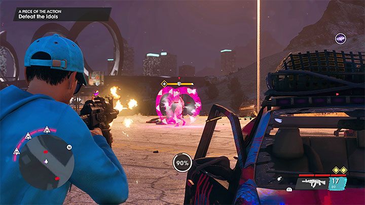 Po dostarczeniu ładunku musicie zabić wszystkich Idolów, którzy pojawią się w pobliżu warsztatu (będą to w sumie dwie grupy) - Saints Row 2022: Odrobina emocji (A Piece of the Action) - solucja, opis przejścia - Saints Row - poradnik do gry