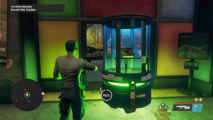 Docelowo dotrzecie do pomieszczenia z gablotą z Kodeksem - Saints Row 2022: Zasada Petera (The Peter Principle) - solucja, opis przejścia - Saints Row - poradnik do gry