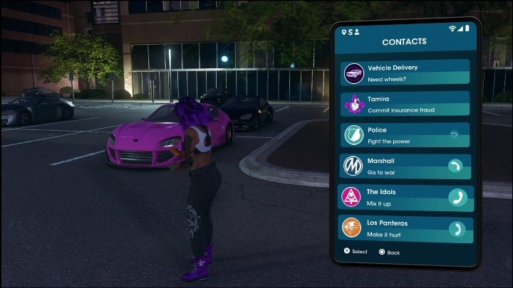 Przeciwników wzywa się korzystając z telefonu - Saints Row 2022: Kakts Radio - opis przedsięwzięcia - Saints Row - poradnik do gry