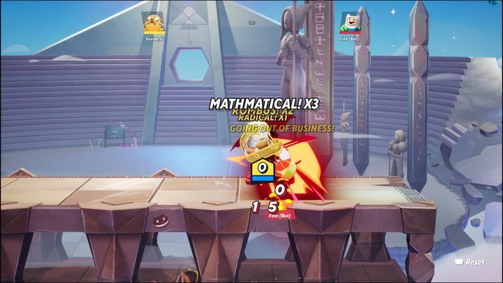 Gdy licznik obrażeń wroga jest niski, bardzo łatwo wykonać potrójne combo ze zwykłego dolnego ataku, w którym odbijać się będziecie na deskorolce - MultiVersus: Jake - jak grać? - MultiVersus - poradnik do gry