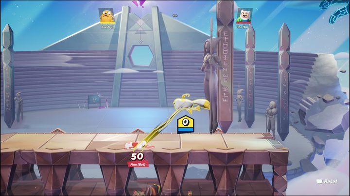 Będąc w powietrzu, możecie również przytrzymać zwykły atak w bok, aby wydłużyć swoją rękę i wykonać cios w przeciwnika - MultiVersus: Jake - jak grać? - MultiVersus - poradnik do gry