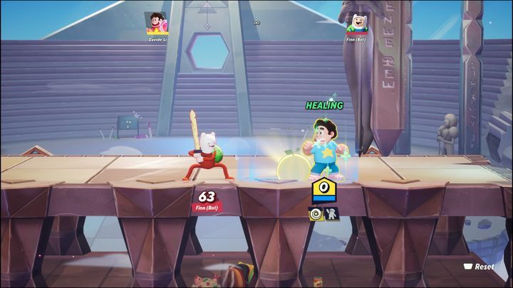 Gdy Wasz towarzysz, lub Wy sami będziecie mieli wysoki licznik obrażeń, uleczcie się, tworząc przy tym również Arbuza Stevena - MultiVersus: Steven Universe - jak grać? - MultiVersus - poradnik do gry