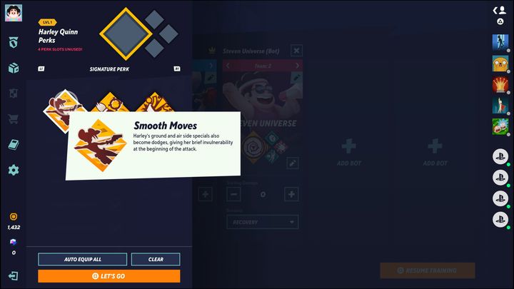 Harley Quinn posiada w swoim asortymencie 3 wyjątkowe bonusy (signature perks) - MultiVersus: Harley Quinn - jak grać? - MultiVersus - poradnik do gry