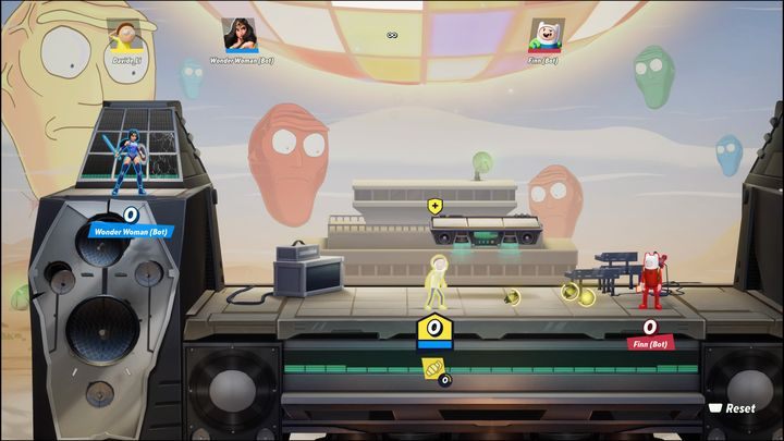 Rozpoczynając walkę, warto podejść do sojusznika, aby wręczyć mu granat i szare zdrowie - MultiVersus: Morty - jak grać? - MultiVersus - poradnik do gry