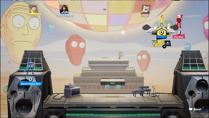 Walcząc w powietrzu nie zapominajcie o specjalnym ataku górnym, dzięki niemu nie dość, że zresetujecie swoje ruchy powietrzne, to do tego istnieje szansa, że wróg nie zeskoczy z platformy i wyleci za mapę, uśmiercając swoją postać - MultiVersus: Morty - jak grać? - MultiVersus - poradnik do gry