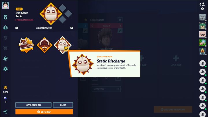 Trzeci wyjątkowy bonus to Wyładowanie elektrostatyczne (Static Discharge) - MultiVersus: Stalowy Gigant (Iron Giant) - jak grać? - MultiVersus - poradnik do gry