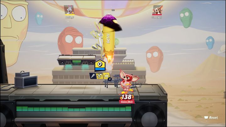 Przed walką przemyślcie, gdzie chcielibyście użyć swoich potężnych ruchów takich jak zrzucenie sejfu czy rakiety - MultiVersus: Królik Bugs (Bugs Bunny) - jak grać? - MultiVersus - poradnik do gry