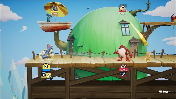 Jeśli Jerry będzie w tarapatach, a Wy nie będziecie w stanie do niego podejść lub złapać za pomocą wędki, skorzystajcie ze specjalnego ataku górnego - MultiVersus: Tom & Jerry - jak grać? - MultiVersus - poradnik do gry