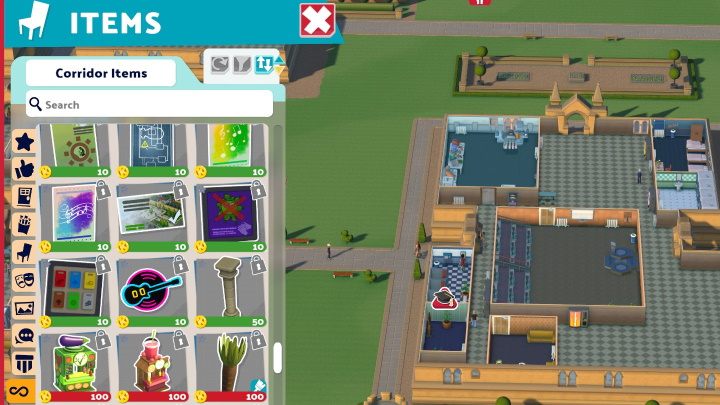 Niemal każda zakładka w sekcji Obiekty zawiera elementy, które odblokujecie za pomocą Kudosów - Two Point Campus: Kudosy - jak zdobyć? - Two Point Campus - poradnik do gry