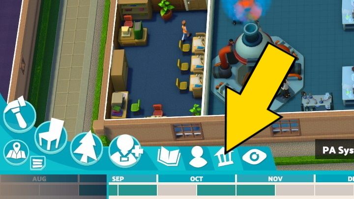 Za pomocą tej opcji możecie zobaczyć ogólne informacje na temat Waszego kampusu, a także oferty pożyczek gotówkowych - Two Point Campus: Interfejs - Two Point Campus - poradnik do gry