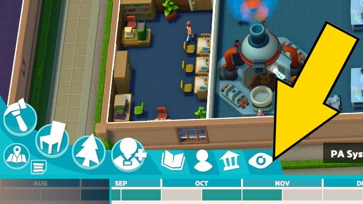 Tutaj możecie przejść na ekran wizualizacji, który wskaże Wam ogólne statystyki, zadowolenie i obszar działania danych obiektów, a wszystko to z podziałem na różne kategorie - Two Point Campus: Interfejs - Two Point Campus - poradnik do gry