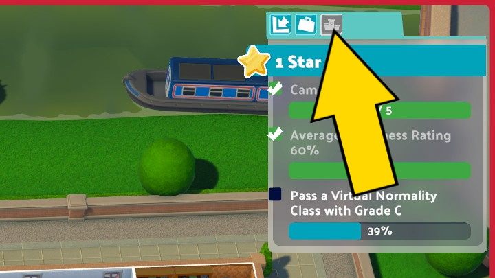 Po kliknięciu na ten przycisk, na ekranie ukaże się Wam tablica wyników, gdzie możecie porównać swoje osiągnięcia z innymi graczami - Two Point Campus: Interfejs - Two Point Campus - poradnik do gry