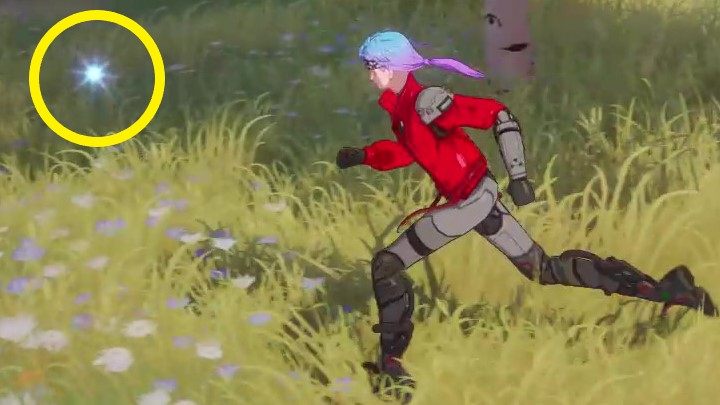 Gra ułatwia pozyskiwanie cennych surowców podświetlając je niebieskimi światełkami - Tower of Fantasy: Gotowanie - Tower of Fantasy - poradnik do gry