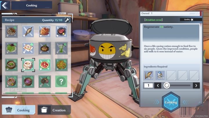 Wejdźcie w interakcję z tym urządzeniem i wybierzcie jeden z dostępnych przepisów - Tower of Fantasy: Gotowanie - Tower of Fantasy - poradnik do gry