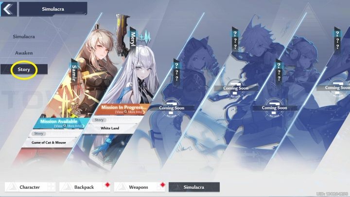 Po osiągnięciu 25 poziomu w menu Simulacra otrzymacie możliwość brania udziału w specjalnych misjach - Tower of Fantasy: Simulacra - Tower of Fantasy - poradnik do gry