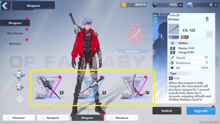 Kolejnym głównym sposobem na rozwój postaci jest broń - Tower of Fantasy: Rozwój postaci i levelowanie - Tower of Fantasy - poradnik do gry