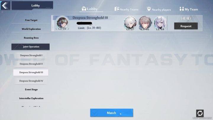 Jeżeli wybierzecie Find Team, to traficie do zakładki w której będziecie mogli dołączyć do czyjejś drużyny lub samemu taką stworzyć - Tower of Fantasy: Joint Operation - Tower of Fantasy - poradnik do gry