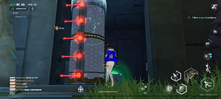 Przykładowo, będziecie mieli zablokowaną drogą z powodu laserów widocznych na zdjęciu - Tower of Fantasy: Ruins - Tower of Fantasy - poradnik do gry