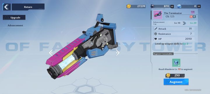 Aby odblokować bronie na wyższych poziomach, posiadać będziecie musieli odpowiednie zasoby, takie jak Cores - Tower of Fantasy: Ulepszanie broni - Tower of Fantasy - poradnik do gry