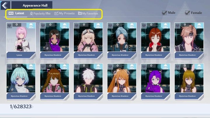 Jeżeli chcecie skorzystać z większego wyboru, lub wczytać własnego bohatera, to ze środkowego menu wybierzcie Lobby - Tower of Fantasy: Tworzenie i customizacja postaci - Tower of Fantasy - poradnik do gry