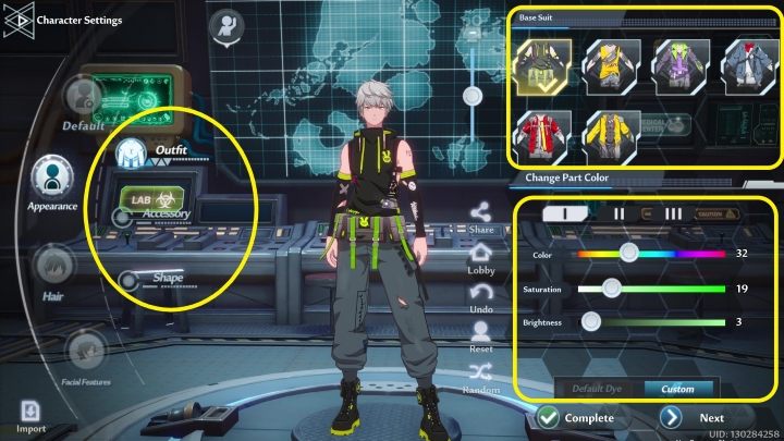 Pierwsza z nich (Outfit) pozwoli Wam wybrać strój - Tower of Fantasy: Tworzenie i customizacja postaci - Tower of Fantasy - poradnik do gry