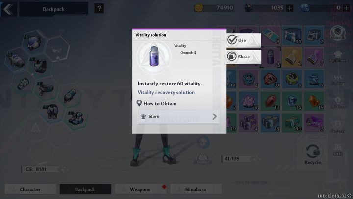 Istnieje jeszcze inna opcja, która wymaga poświęcenia pewnej ilości Dark Crystals - Tower of Fantasy: Vitality - czym jest? - Tower of Fantasy - poradnik do gry