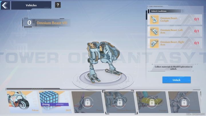 Omnium Beast VII składa się z 3 części - Tower of Fantasy: Vehicles (pojazdy) - lista wszystkich, jak odblokować - Tower of Fantasy - poradnik do gry