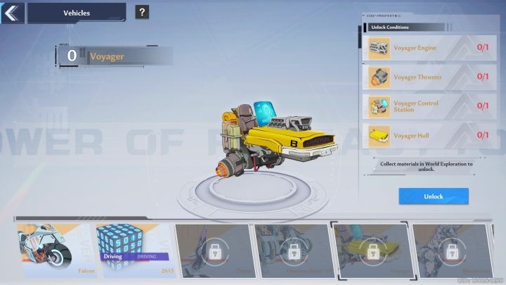 Voyager posiada aż 4 części, które należy zebrać - Tower of Fantasy: Vehicles (pojazdy) - lista wszystkich, jak odblokować - Tower of Fantasy - poradnik do gry